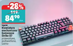 Biedronka TRACER Klawiatura mechaniczna Gamezone Strike 87 przewodowa, podświetlana, czarna oferta