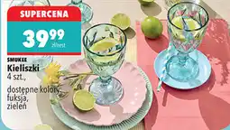 Biedronka SMUKEE Kieliszki 4 szt., dostępne kolory: fuksja, zieleń oferta