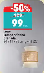 Biedronka Lampa ścienna Granada Sanico 24 x 11 x 28 cm, gwint E27 oferta
