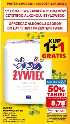 Kaufland Piwo 0,0% różne rodzaje 4 x 0,5 l puszka, 2 l opakowanie oferta