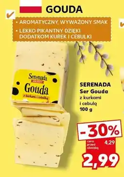 Kaufland Ser Gouda z kurkami i cebulą oferta
