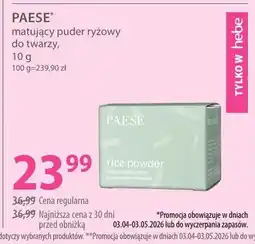 Hebe Matujący puder ryżowy do twarzy oferta