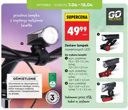 Biedronka Zestaw lampek rowerowych LED oferta