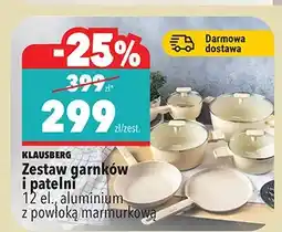 Biedronka Zestaw garnków i patelni 12 el. aluminium, z powłoką marmurową oferta