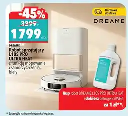 Biedronka Robot sprzątający L10S PRO ULTRA HEAT z funkcją mopowania i samoczyszczenia, biały oferta