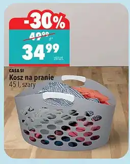 Biedronka Kosz na pranie 45 l, szary oferta