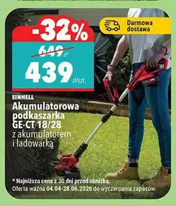 Biedronka Akumulatorowa podkaszarka GE-CT 18/28 z akumulatorem i ładowarką oferta
