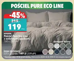 Biedronka Pościel Pure Eco Line z ozdobnymi guzikami 160 x 200 cm oferta