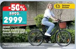 Biedronka Rower elektryczny damski AMAKDO012 koła 26, czarny oferta