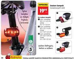 Biedronka Zestaw lampek rowerowych LED wariant 3 oferta