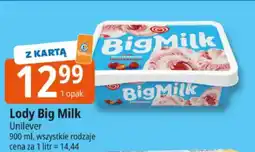 E.Leclerc Lody Big Milk wszystkie rodzaje oferta