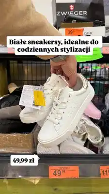 Biedronka Białe sneakersy damskie oferta