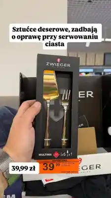 Biedronka Sztućce deserowe Multima 6+1 oferta