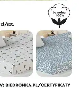 Biedronka Prześcieradło bawełniane jersey 200x200 oferta