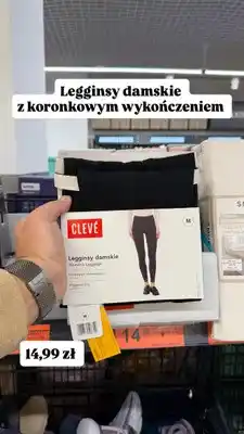 Biedronka Legginsy damskie z koronkowym wykończeniem oferta
