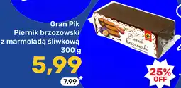 Biedronka Gran Pik Piernik brzozowski z marmoladą śliwkową oferta