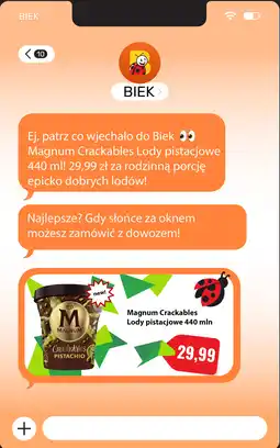 Biedronka Magnum Crackables Lody pistacjowe oferta