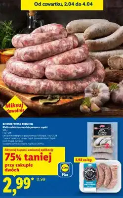 Lidl Kiełbasa parzona z szynki oferta