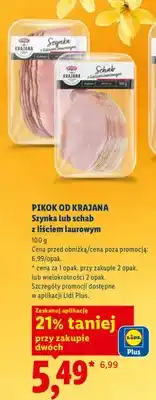 Lidl Szynka z liściem laurowym oferta