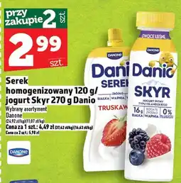 Topaz Serek homogenizowany lub jogurt Skyr Danio oferta