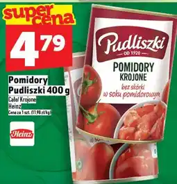 Topaz Pomidory Pudliszki krojone bez skórki w soku pomidorowym oferta