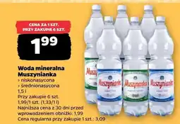 Netto Woda mineralna Muszynianka niskonasycona, średnionasycona oferta