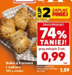 Kaufland Bułka z ziarnami i makiem oferta