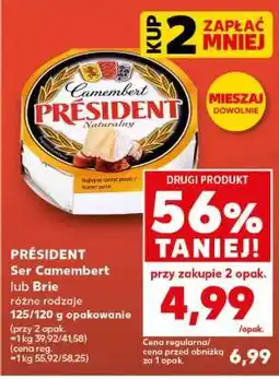 Kaufland PRÉSIDENT Ser Camembert lub Brie oferta