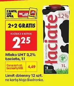 Biedronka Mleko UHT 3,2% łaciate, 1l oferta