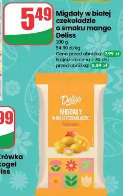 Dino Migdały w białej czekoladzie o smaku mango Deliss oferta
