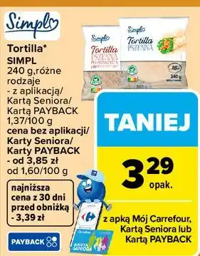Carrefour Tortilla SIMPL oferta