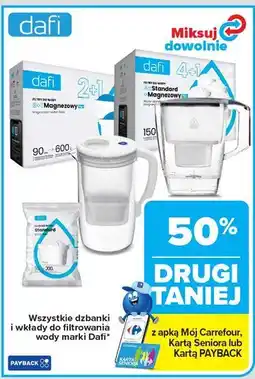 Carrefour Wszystkie dzbanki i wkłady do filtrowania wody marki Dafi oferta