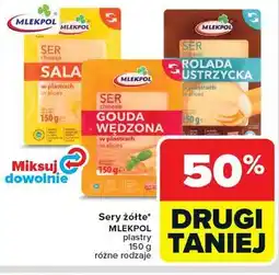 Carrefour Sery żółte* MLEKPOL plastry 150 g różne rodzaje oferta