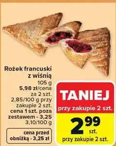 Carrefour Rożek francuski z wiśnią oferta