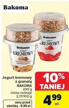 Carrefour Jogurt kremowy z granolą BAKOMA oferta