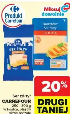 Carrefour Ser żółty CARREFOUR w kostce, plastry różne rodzaje oferta