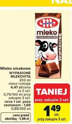 Carrefour Mleko smakowe WYPASIONE MLEKOVITA oferta