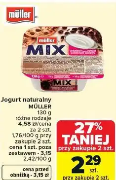 Carrefour Jogurt naturalny MÜLLER oferta