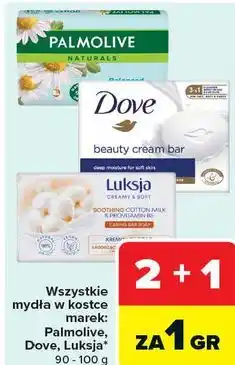 Carrefour Wszystkie mydła w kostce marek: Palmolive, Dove, Luksja oferta