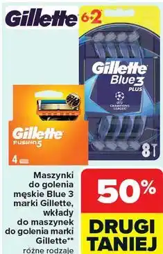 Carrefour Maszynki do golenia męskie Blue 3 marki Gillette, wkłady do maszynek do golenia marki Gillette oferta