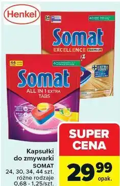 Carrefour Kapsułki do zmywarki SOMAT oferta