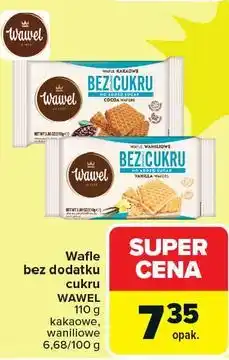 Carrefour Wafle bez dodatku cukru WAWEL oferta