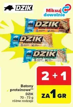Carrefour Batony proteinowe DZIK 70 - 73 g, różne rodzaje oferta