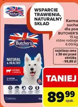 Carrefour Karma sucha dla psa BUTCHER'S oferta