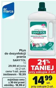 Carrefour Płyn do dezynfekcji prania SANYTOL oferta