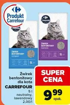 Carrefour Żwirek bentonitowy dla kota CARREFOUR oferta