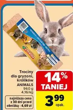 Carrefour Trociny dla gryzoni, królików ANIMALS oferta