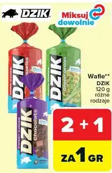 Carrefour Wafle DZIK 120 g, różne rodzaje oferta