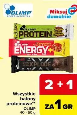Carrefour Wszystkie batony proteinowe** OLIMP oferta