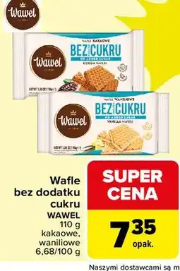 Carrefour Wafle bez dodatku cukru WAWEL oferta